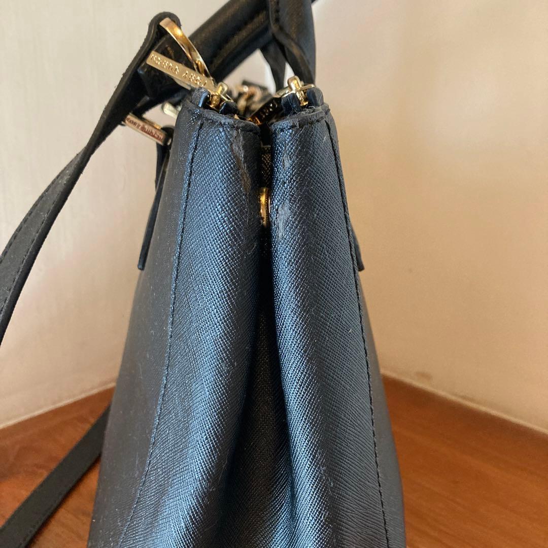 Tory Burch ブラック2wayレザービジネスバッグ A4サイズ