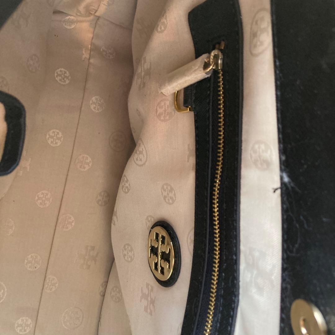 Tory Burch ブラック2wayレザービジネスバッグ A4サイズ