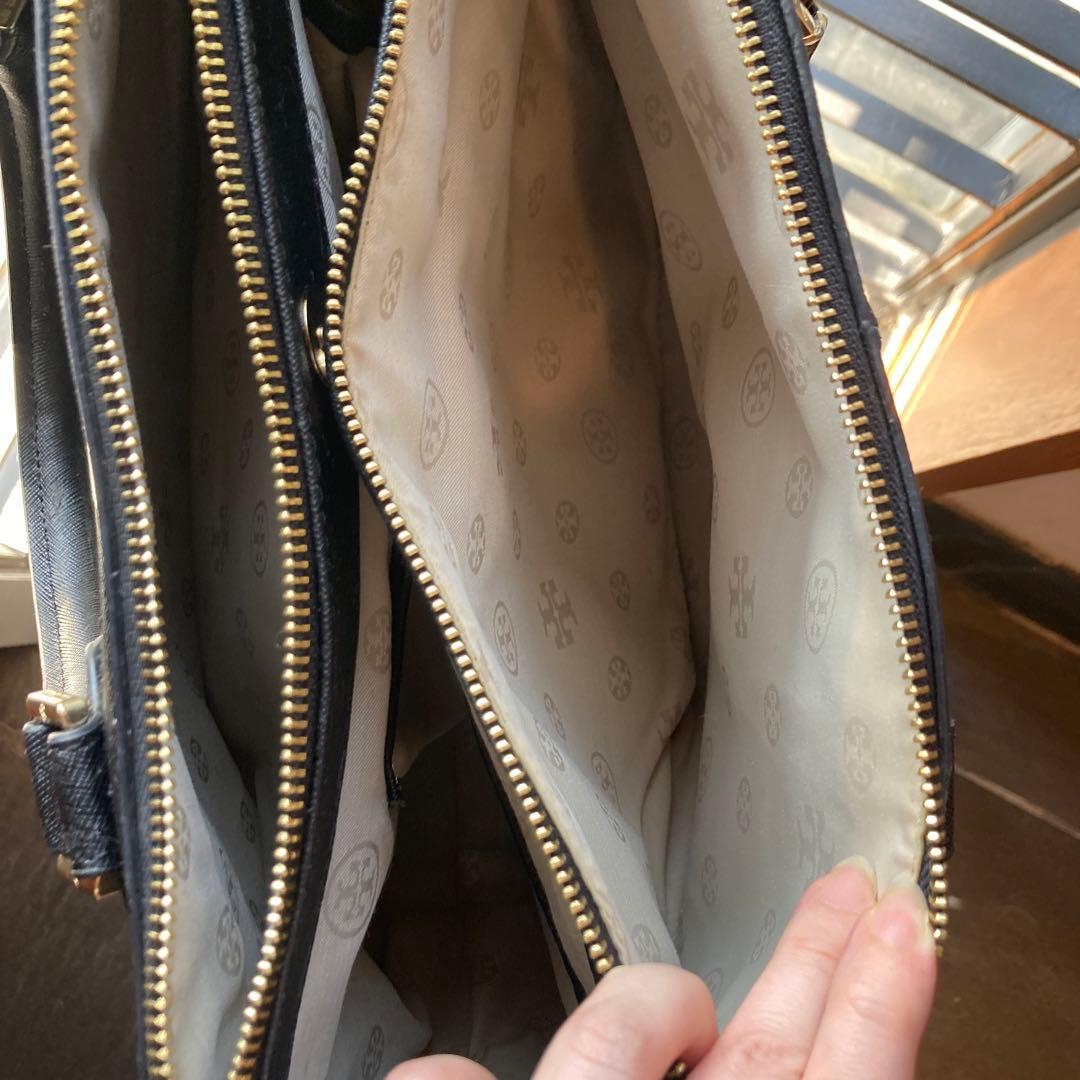 Tory Burch ブラック2wayレザービジネスバッグ A4サイズ
