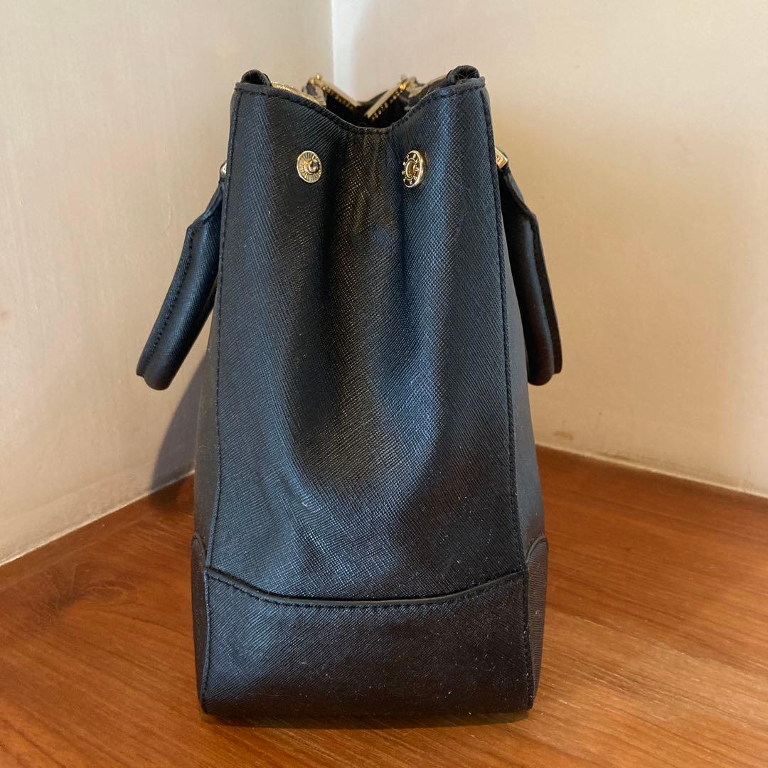 Tory Burch ブラック2wayレザービジネスバッグ A4サイズ