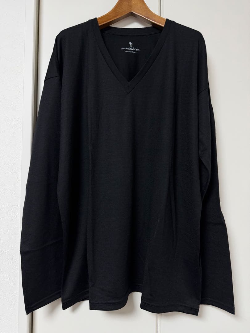 MBハイエンド 尾州ウールカットソー vネック Mサイズ