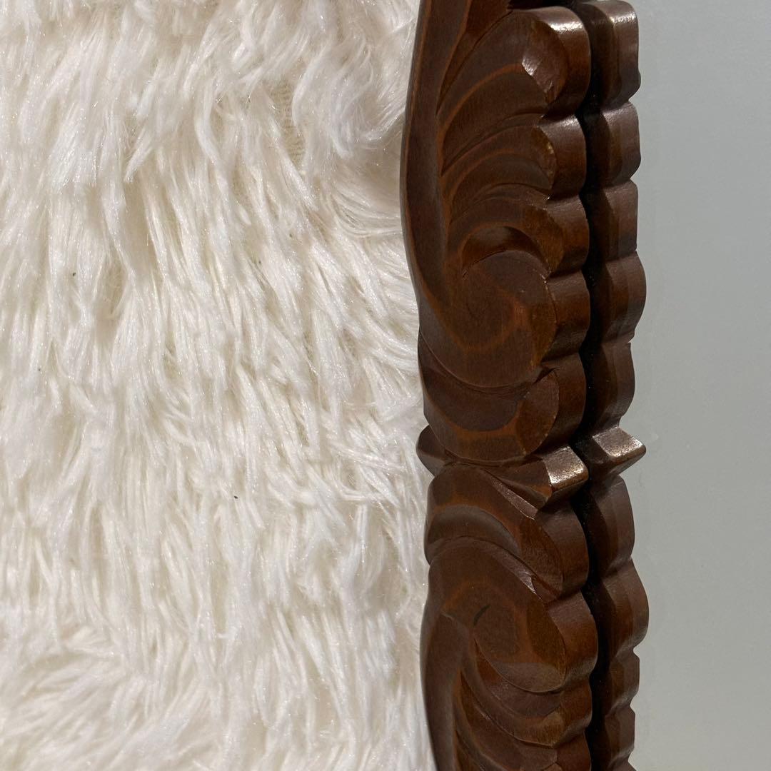 ビンテージ ウォールミラー 鏡 木枠ミラー 壁掛け 立て掛け 彫刻 アンティーク