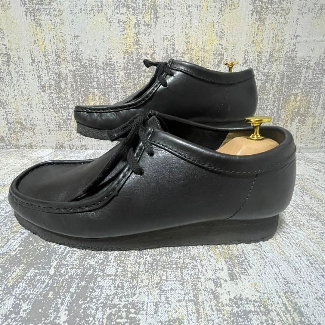 ★人気★クラークス ワラビー オールレザー【26.5】ブラック クレープソール