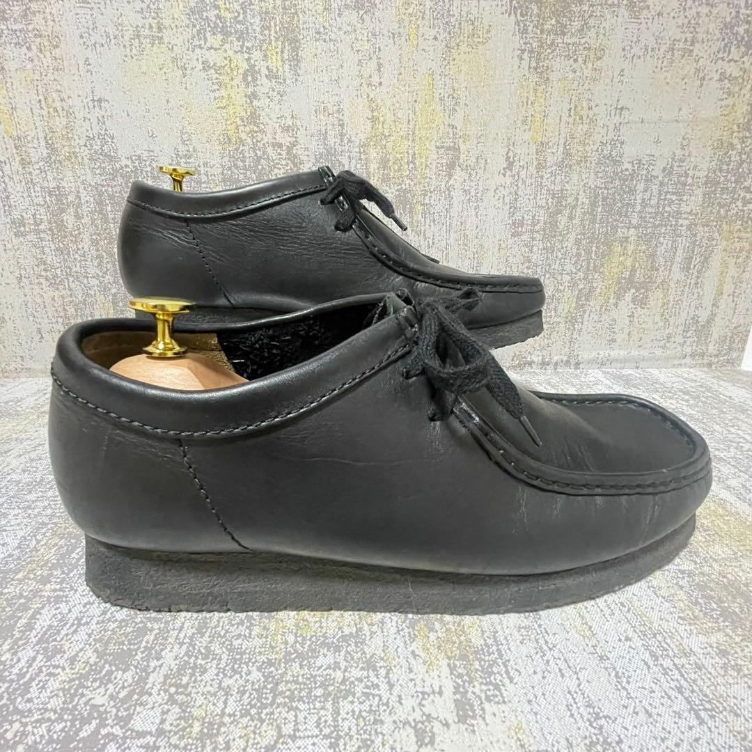 ★人気★クラークス ワラビー オールレザー【26.5】ブラック クレープソール