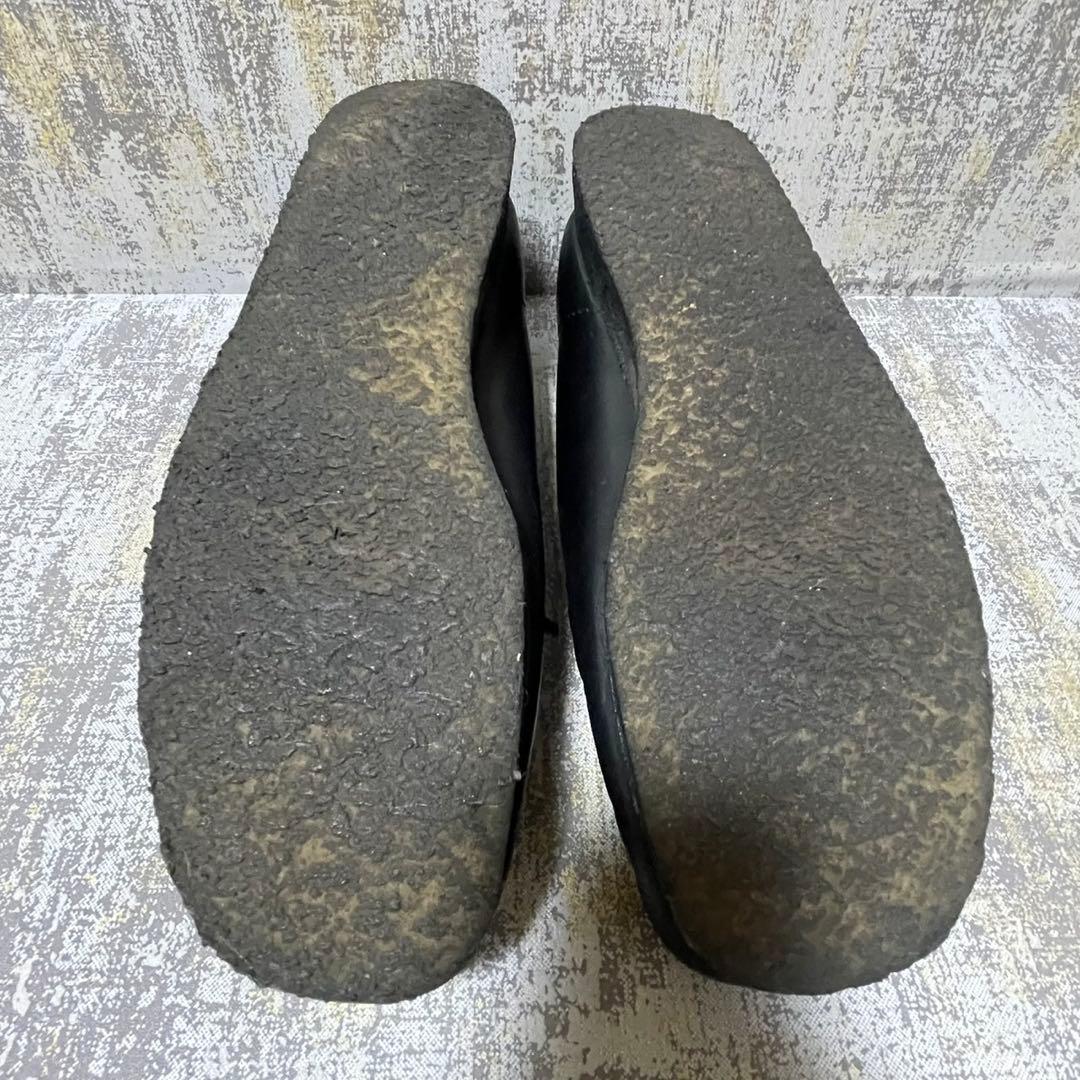 ★人気★クラークス ワラビー オールレザー【26.5】ブラック クレープソール