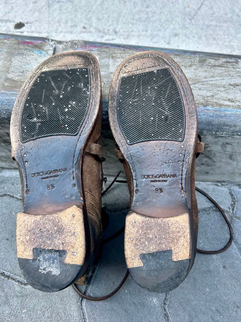 k*門様 DOLCE&GABBANA スエードブーツ y2k 8 1/2 27.