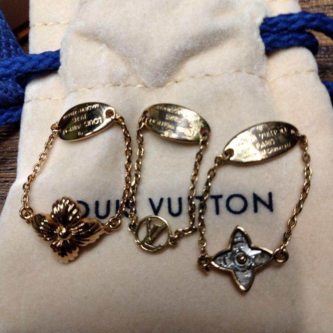 ルイビトン3連リングバーグブルーミングストラス