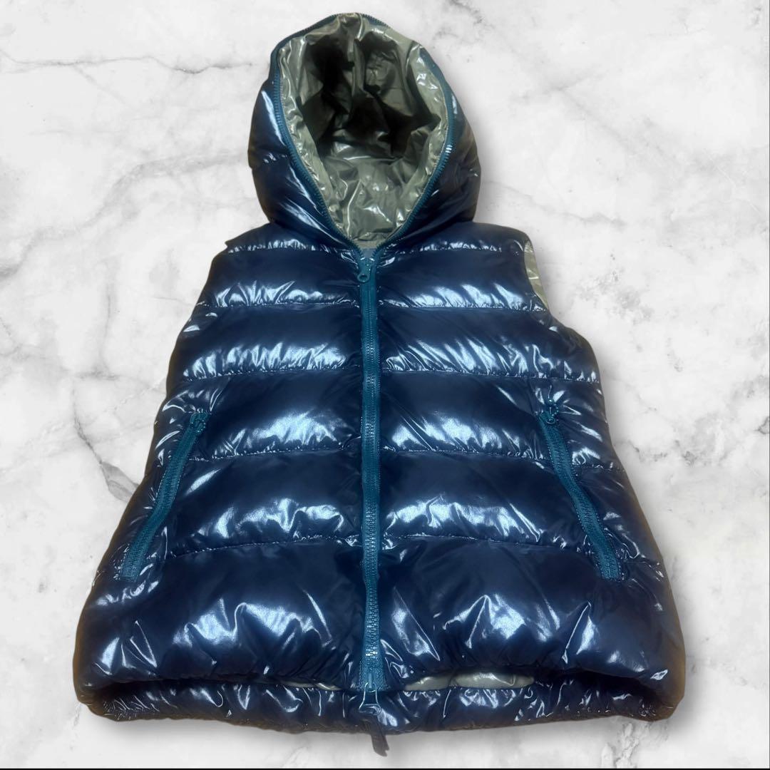 DUVETICA デュベティカ FEBEダウンベスト フード40 光沢 黒 美品