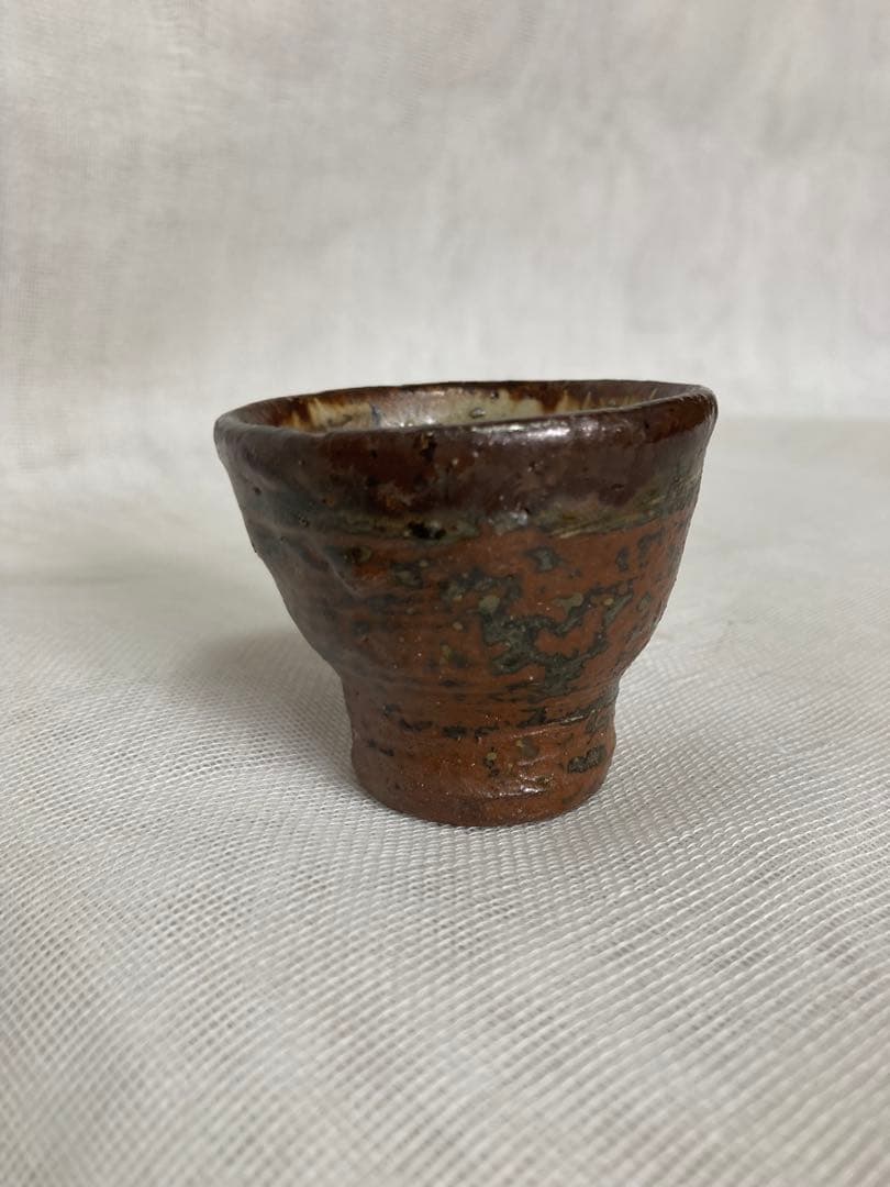 hnさん専用壺屋焼／魚柄ぐい呑／昭31