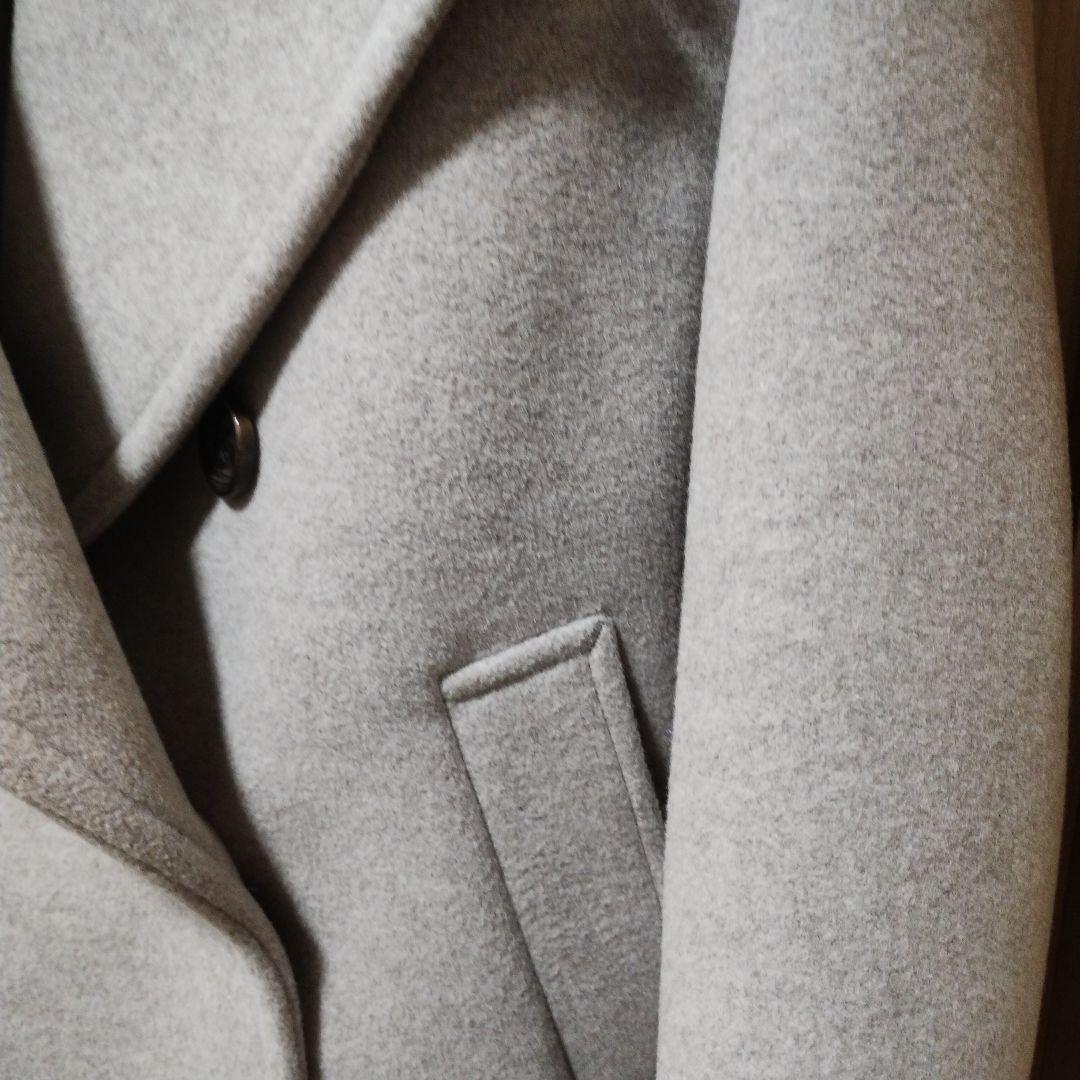 【NOBLE】ノーブル MTR ビッグカラー Pコート ベージュ 36