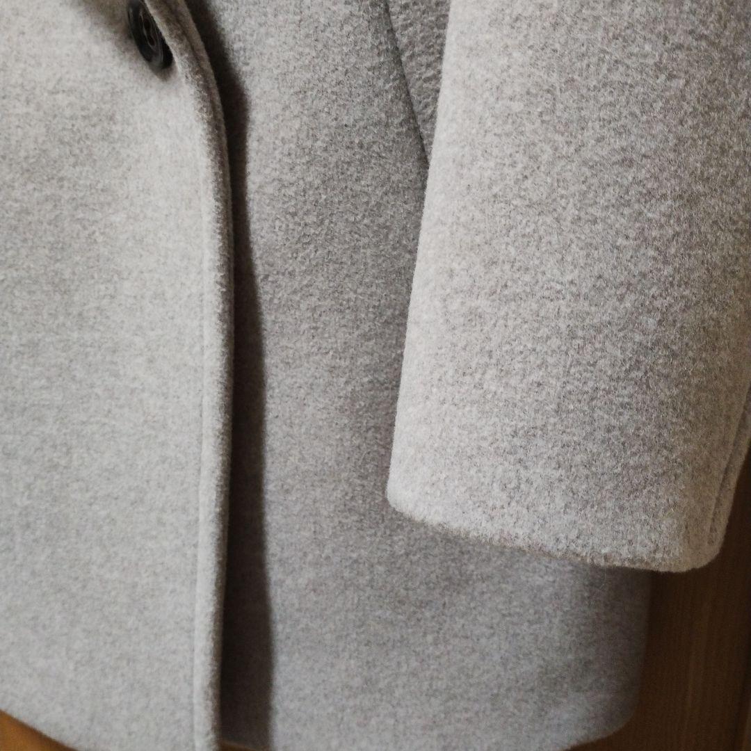 【NOBLE】ノーブル MTR ビッグカラー Pコート ベージュ 36