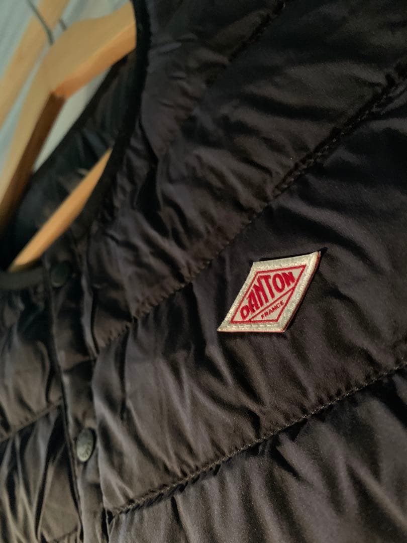 美品 DANTON Crewneck Down Black L