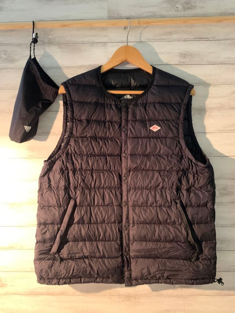 美品 DANTON Crewneck Down Black L