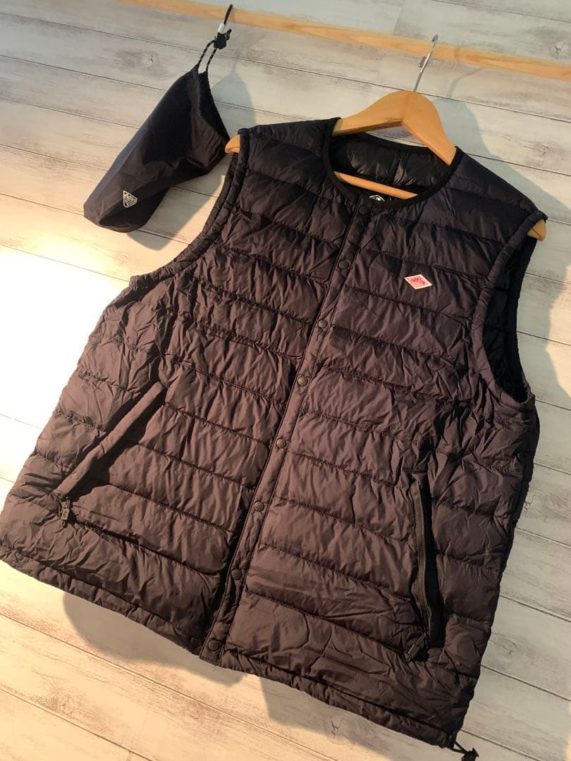 美品 DANTON Crewneck Down Black L