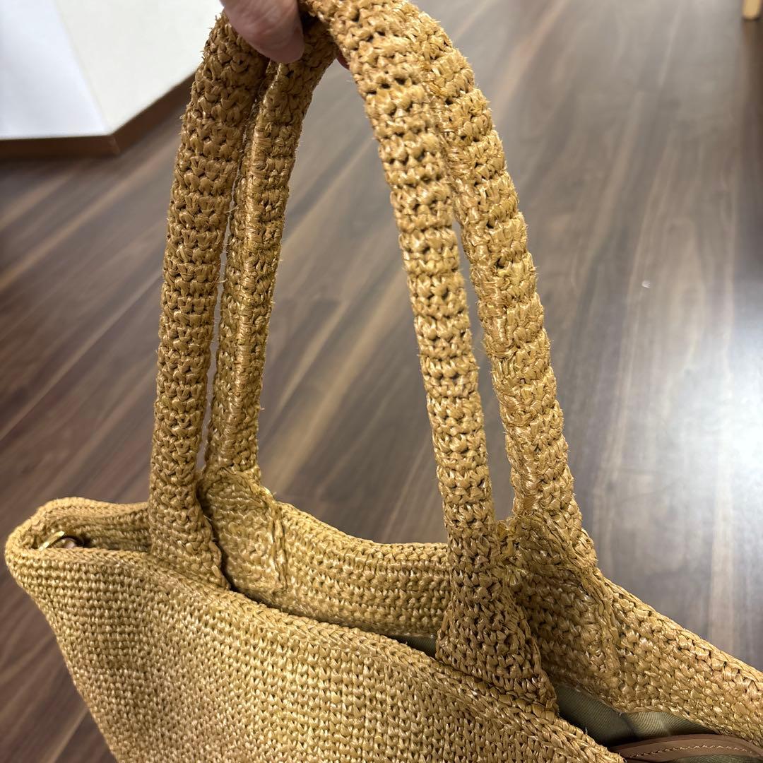 PRADA ベージュ かごバッグ トートバッグ