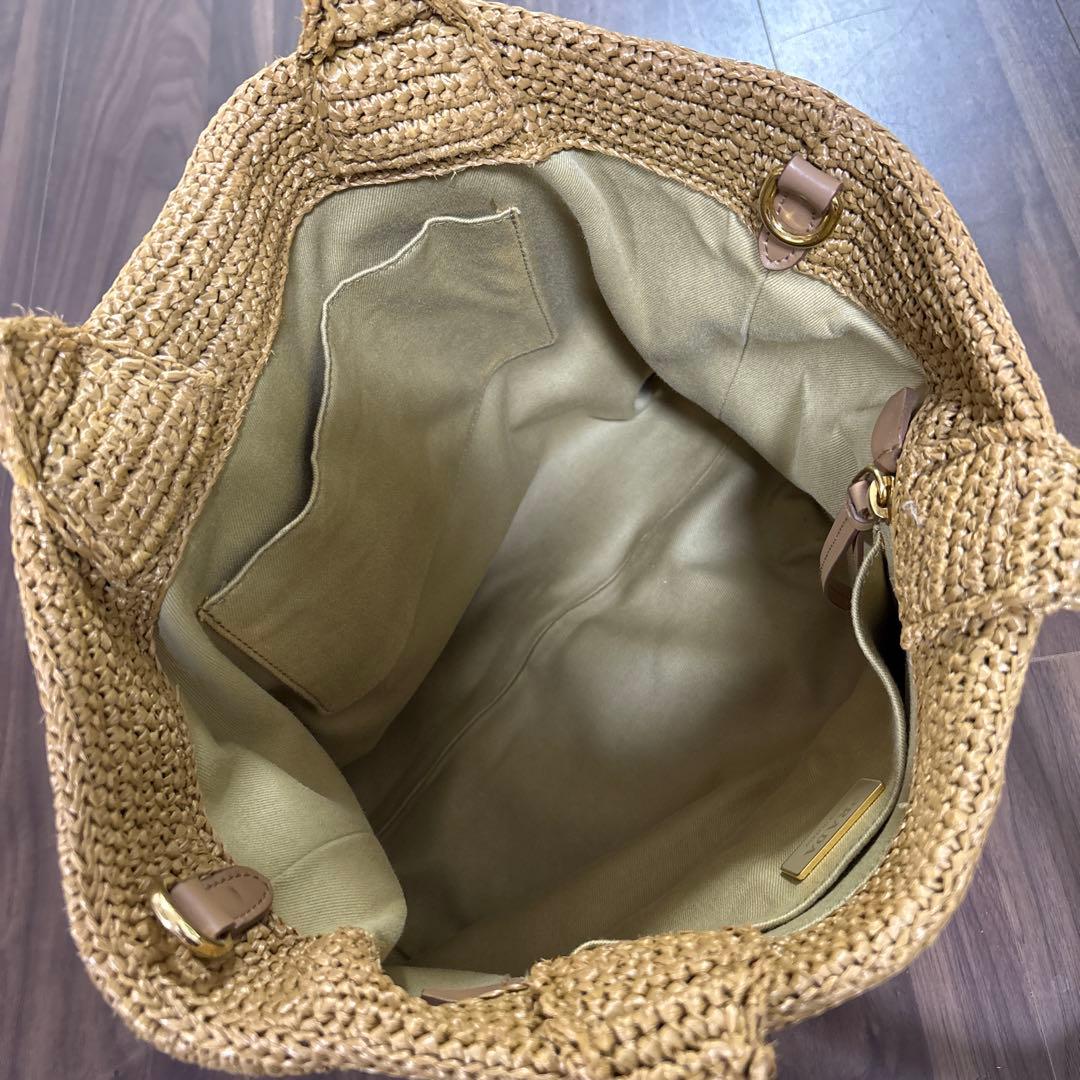 PRADA ベージュ かごバッグ トートバッグ