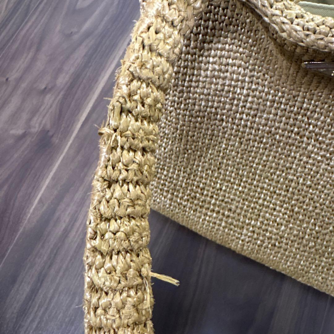 PRADA ベージュ かごバッグ トートバッグ