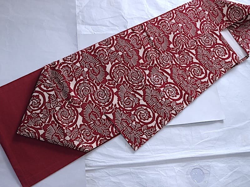 専用３点おまとめ　型染め紬九寸名古屋帯（牡丹唐草文） 正絹美品　他２点