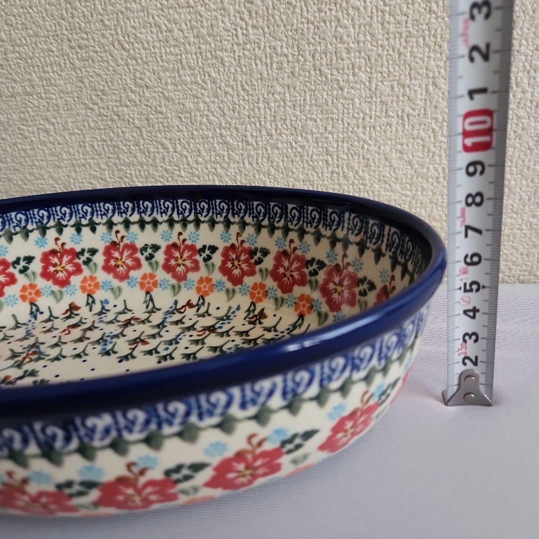 【未使用】ポーリッシュポタリー　オーバル　皿　24cm