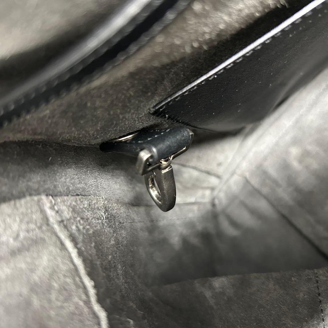 【極美品】アニヤハインドマーチ ビジネスバッグ スマイル 黒 レザー 2way