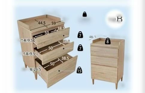 と*ん様 食器棚 幅60 引き出しタイプ