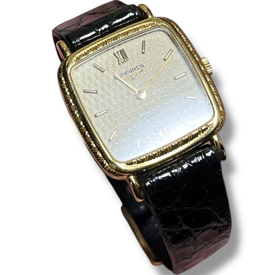 希少 稼動品 LONGINES レディース スクエア型 80年代