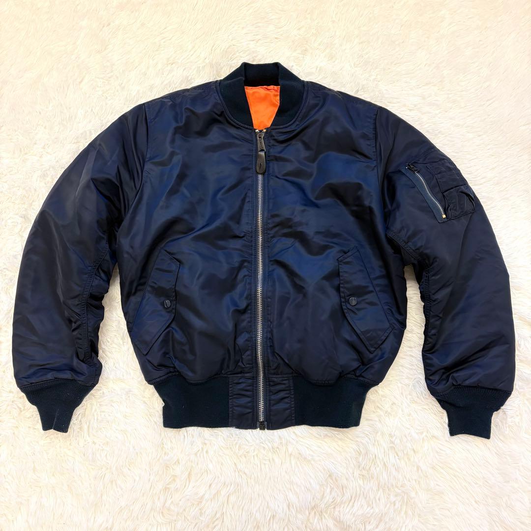 ALPHA MA-1 フライトジャケット ネイビー M コアスペック