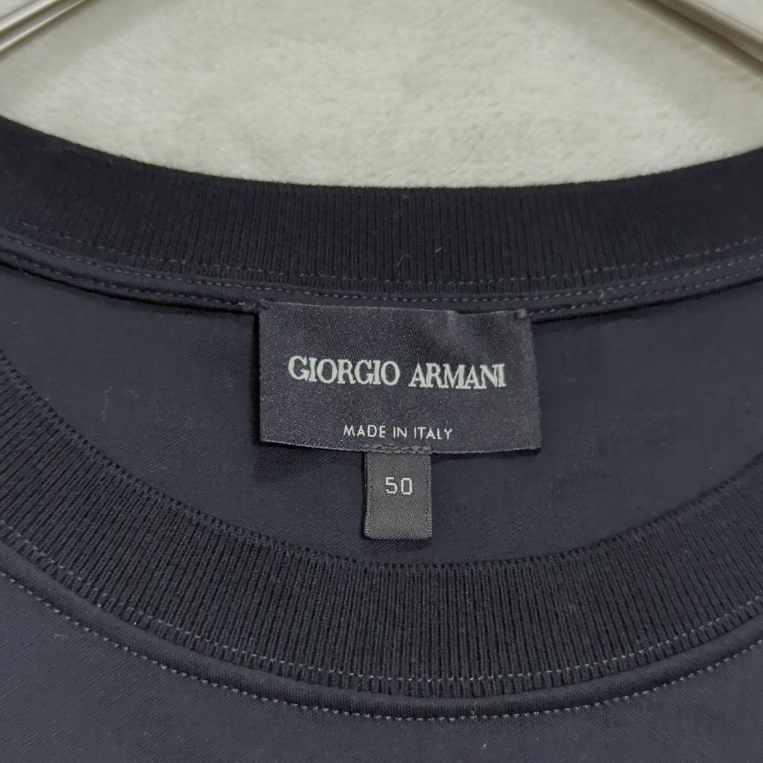 極美品 50 近年 ジョルジオアルマーニ ビッグロゴ tシャツ オーバーサイズ