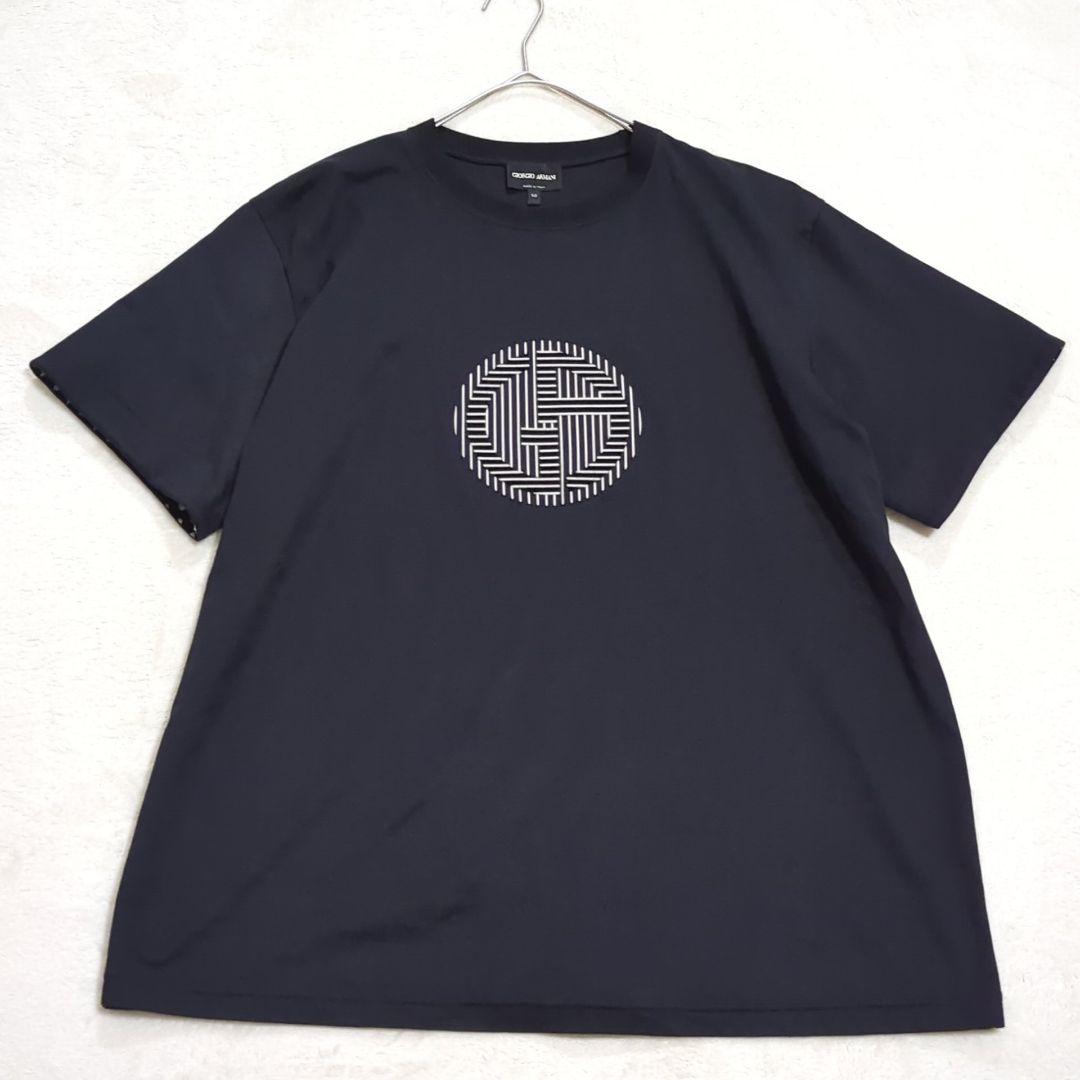 極美品 50 近年 ジョルジオアルマーニ ビッグロゴ tシャツ オーバーサイズ