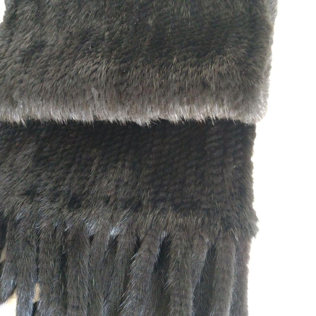 毛皮　ミンク　黒ストール