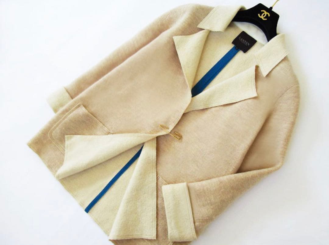 ランバンコレクション　ランバン　ウール　ダブルフェイス仕立て　コート　38