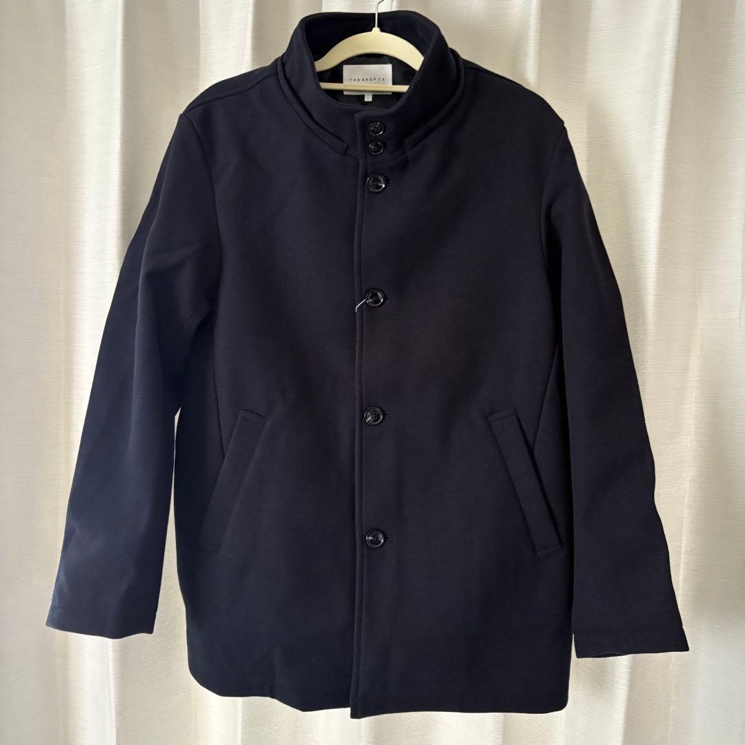 THE SHOP TK★メルトンスタンドフードコート L ネイビー タグ付き