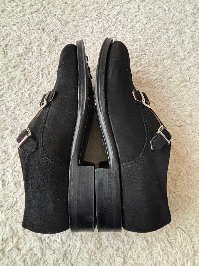 【新品】ジャランスリワヤ × グリーンレーベル　スエード　ダブルモンク　ブラック