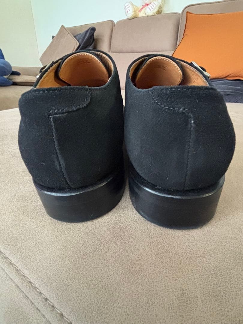 【新品】ジャランスリワヤ × グリーンレーベル　スエード　ダブルモンク　ブラック