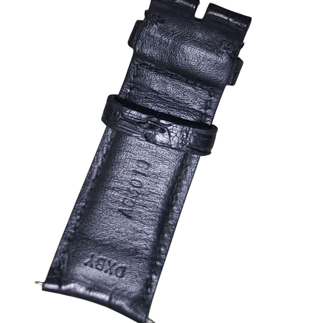 IWC純正 22mm ベルト バンド ストラップ ブラック アリゲーター クロコ