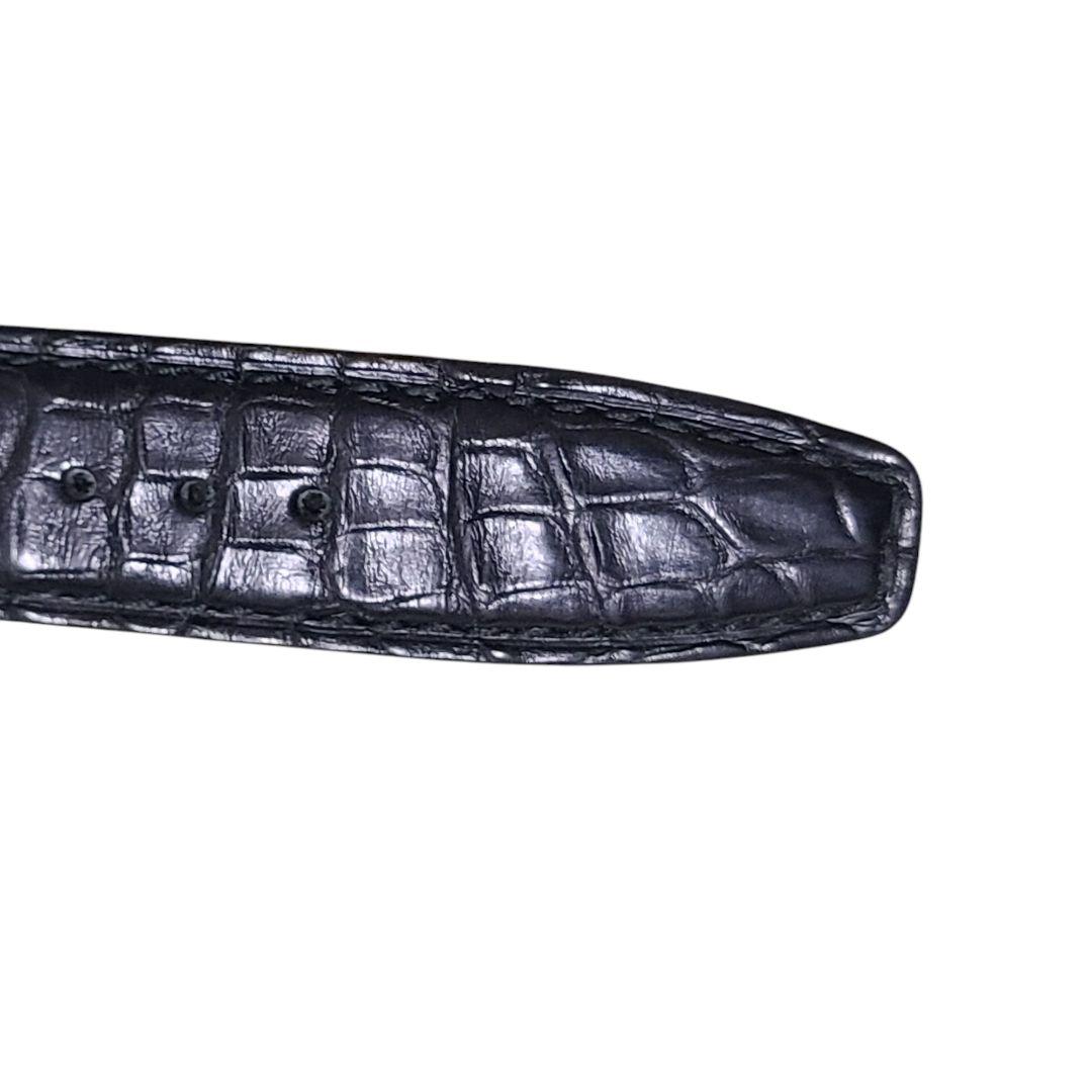 IWC純正 22mm ベルト バンド ストラップ ブラック アリゲーター クロコ