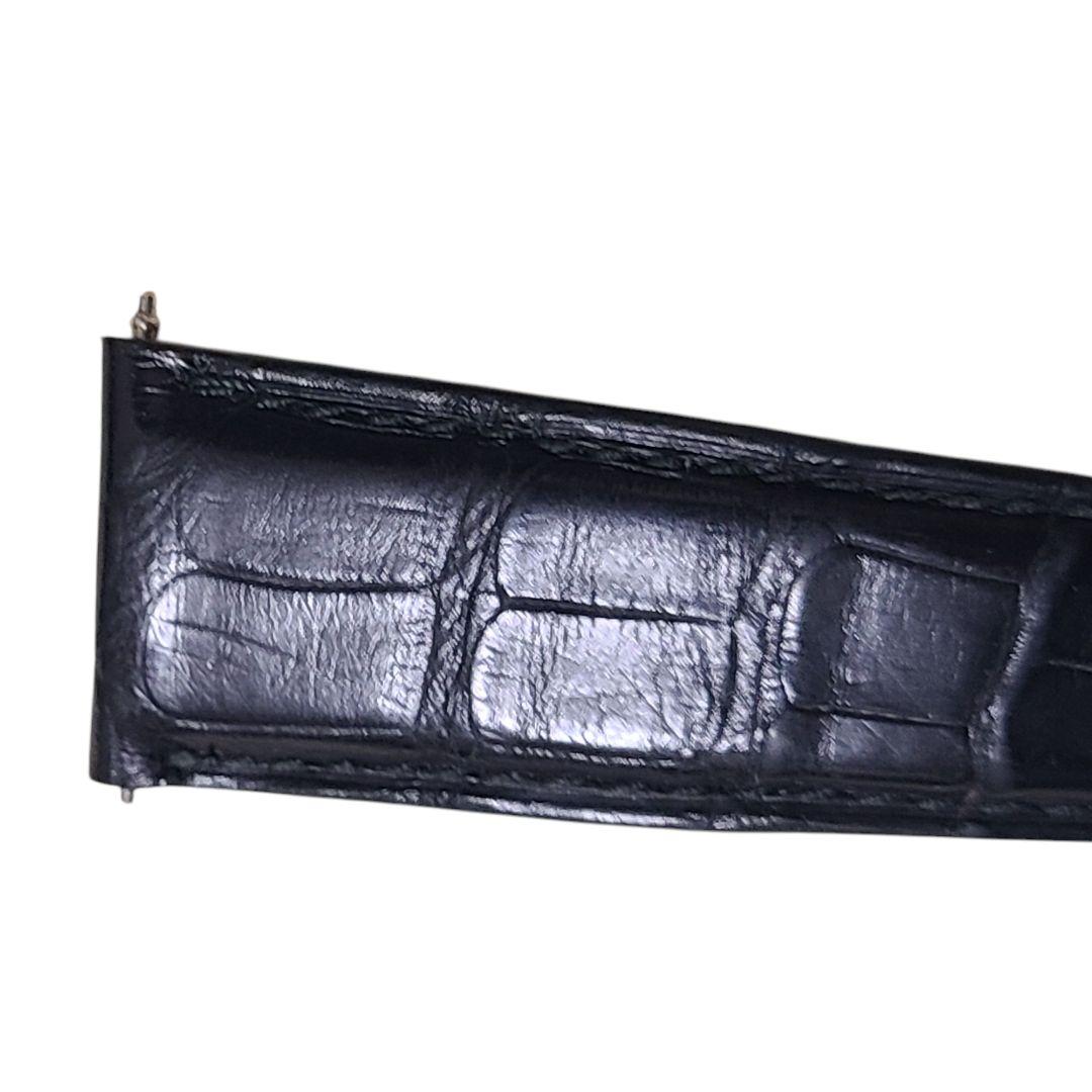 IWC純正 22mm ベルト バンド ストラップ ブラック アリゲーター クロコ