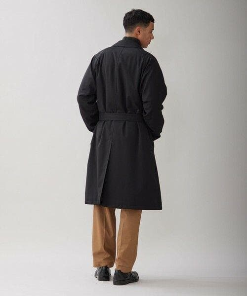 新品タグ付き【UNFILO アンフィーロ】ウールライク トレンチコート 黒 XL