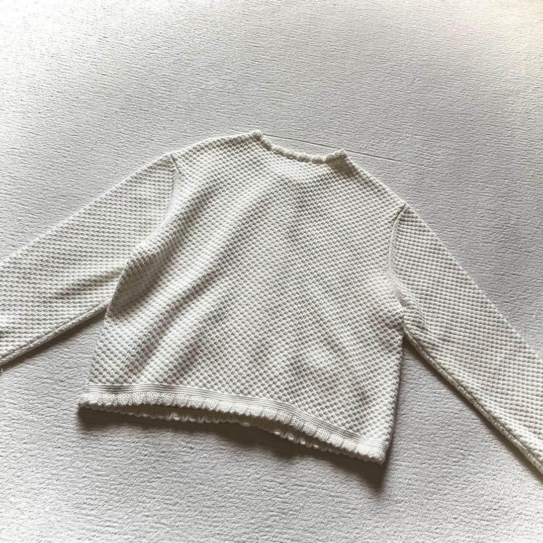 極美品 イエナ IENA 金ボタン ジャケット ニット カーディガン 白 シロ