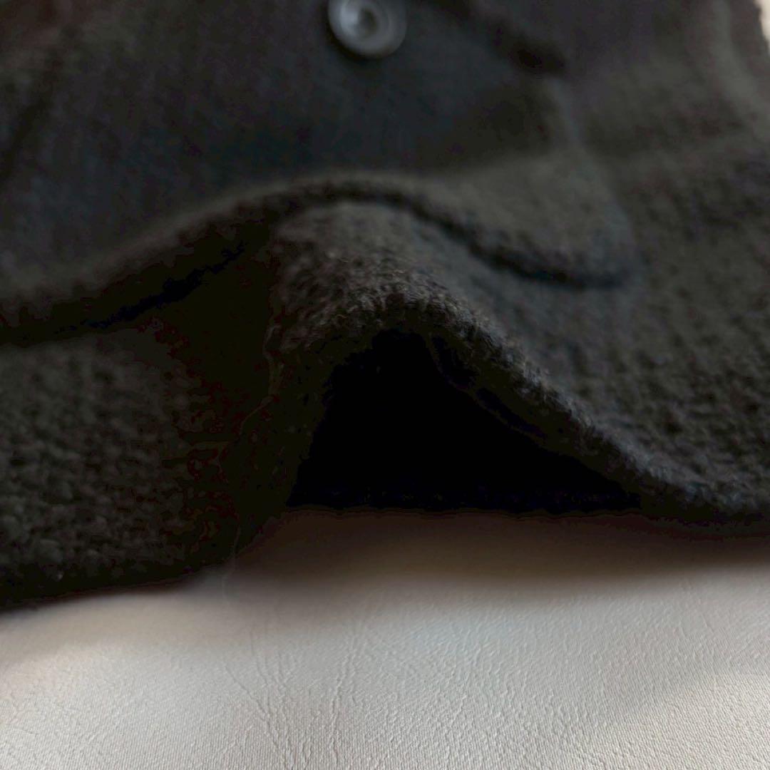 ジャーナルスタンダード ノーカラーツイードジャケット ゆったり 黒 23AW