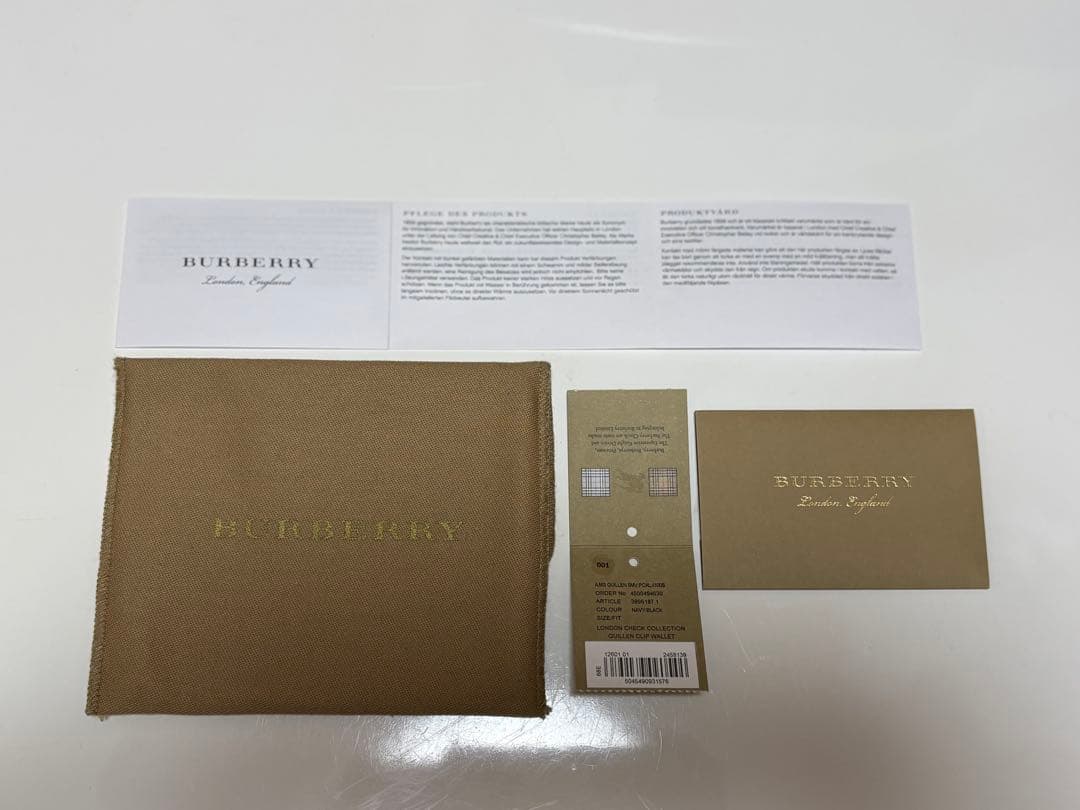 BURBERRY マネークリップ ノバチェックネイビー ブラック