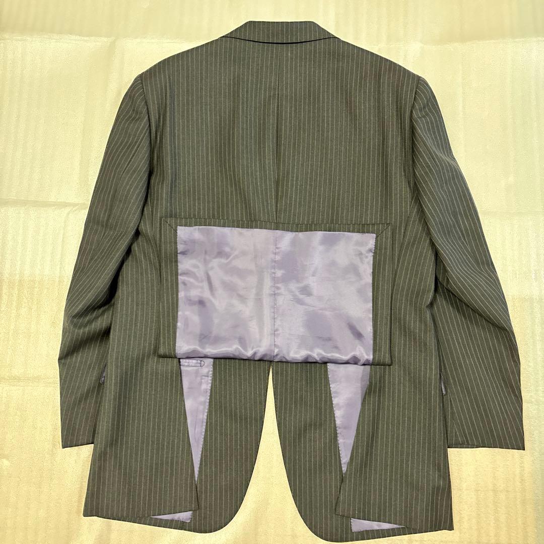 美品✨AB7 大きいサイズ イギリス高級生地 グレーストライプ セットアップ