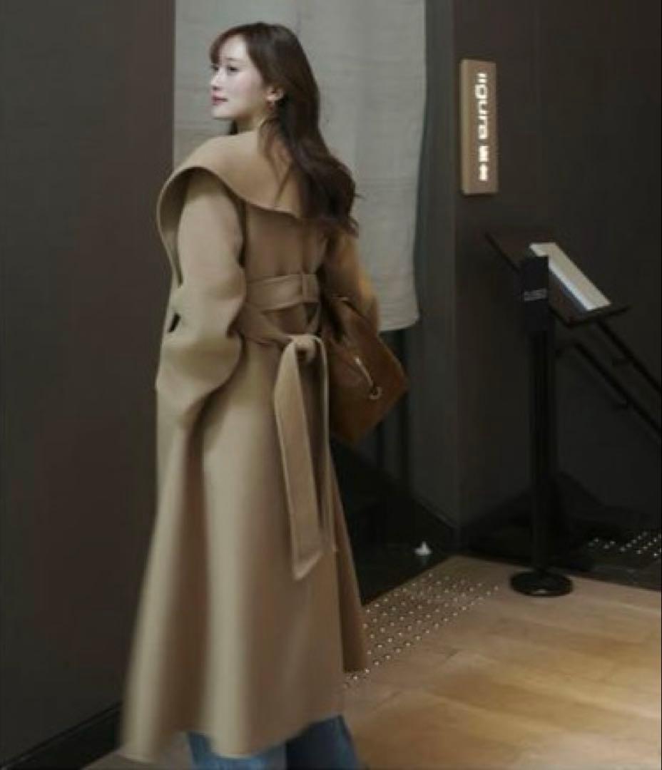 【1月中限定出品】　★値下げ中★ ポローラ　ショールカラーウールロングコート