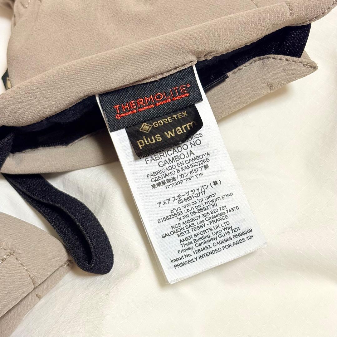 サロモン ゴアテックス グローブ レザー サンドベージュ スキー スノボ