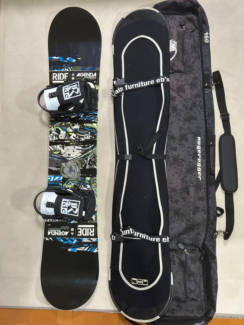 スノーボードセット4点RIDE AGENDA 152 × RIDEビンディング
