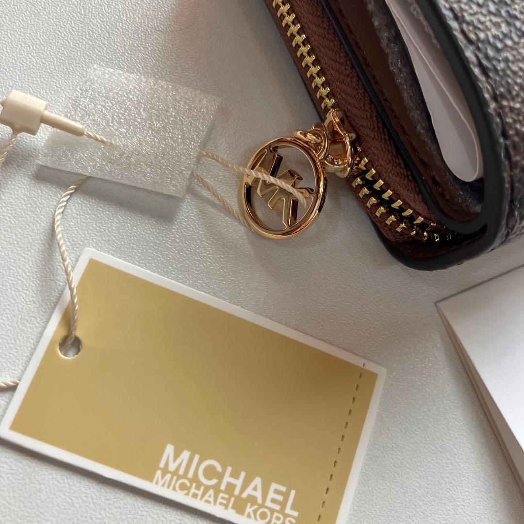MICHEAL KORS マイケルコース 折り財布 ジップ チャーム ウォレット