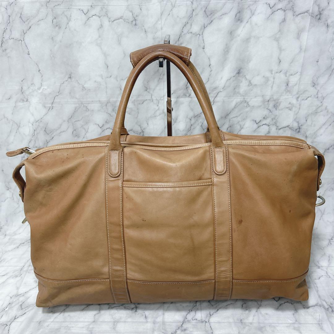 コーチ 0502 ボストンバッグ ブラウン レザー