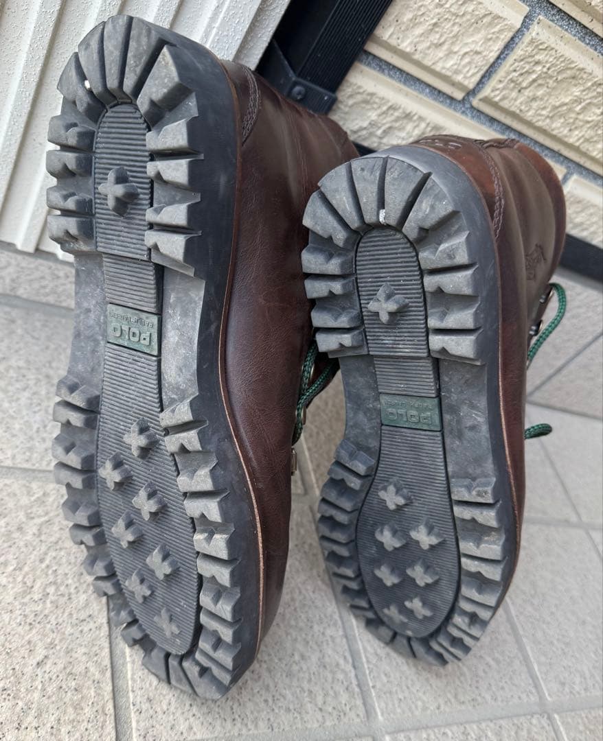 【訳あり】POLO ラルフローレン　レザー ハイカット　ブーツ　登山靴 ブラウン