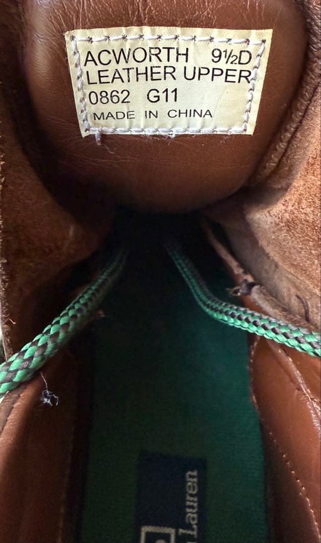 【訳あり】POLO ラルフローレン　レザー ハイカット　ブーツ　登山靴 ブラウン