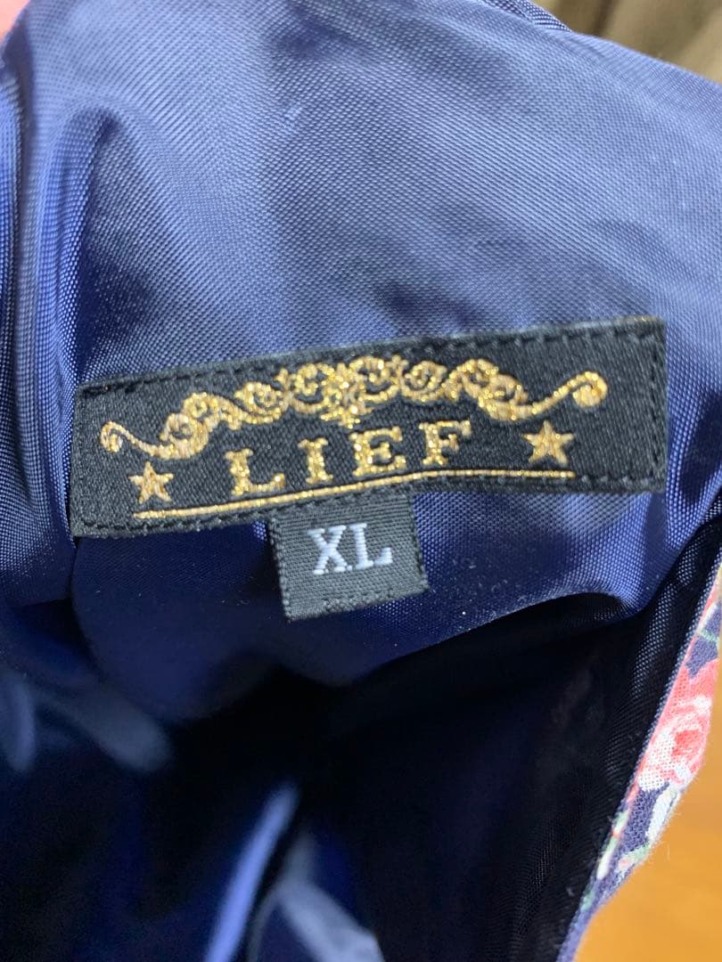 LIEF フラワープリント ワンピース XL（プラスサイズ）